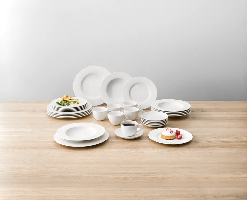 Geschirrset 30-teilig Basic White