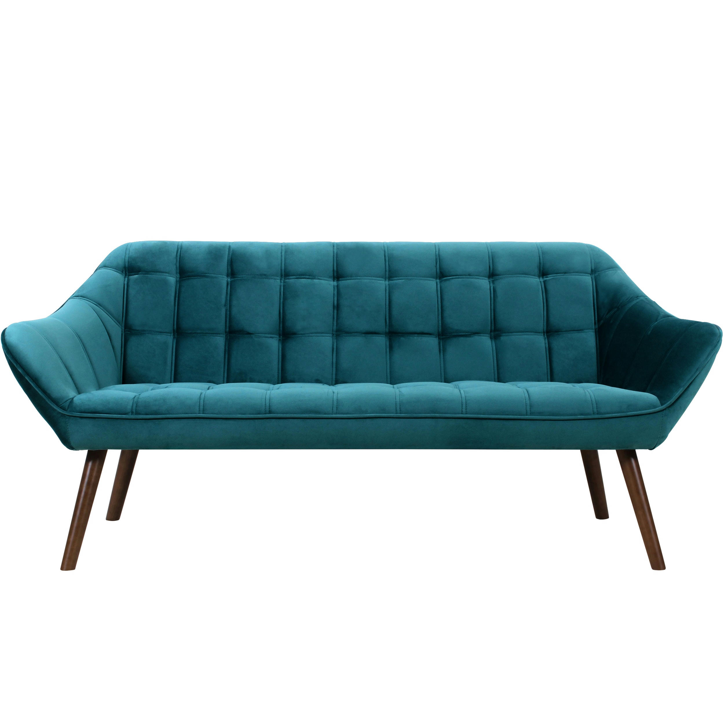 SIMBA - Canapé 3 places en velours bleu turquoise