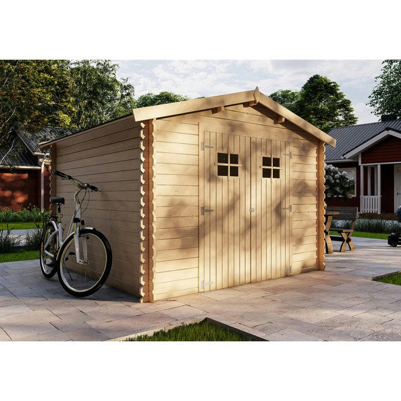 MERIBEL - Abri de jardin de 10 m² en bois de pin ép. 19 mm