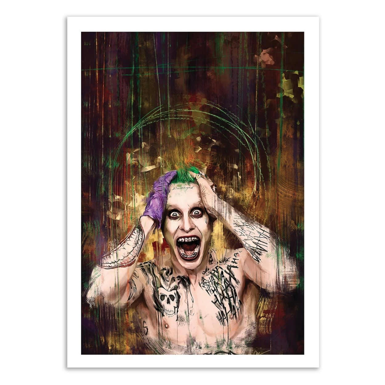 WISESNAIL - JOKER SUICIDE SQUAD - Affiche d'art 50 x 70 cm