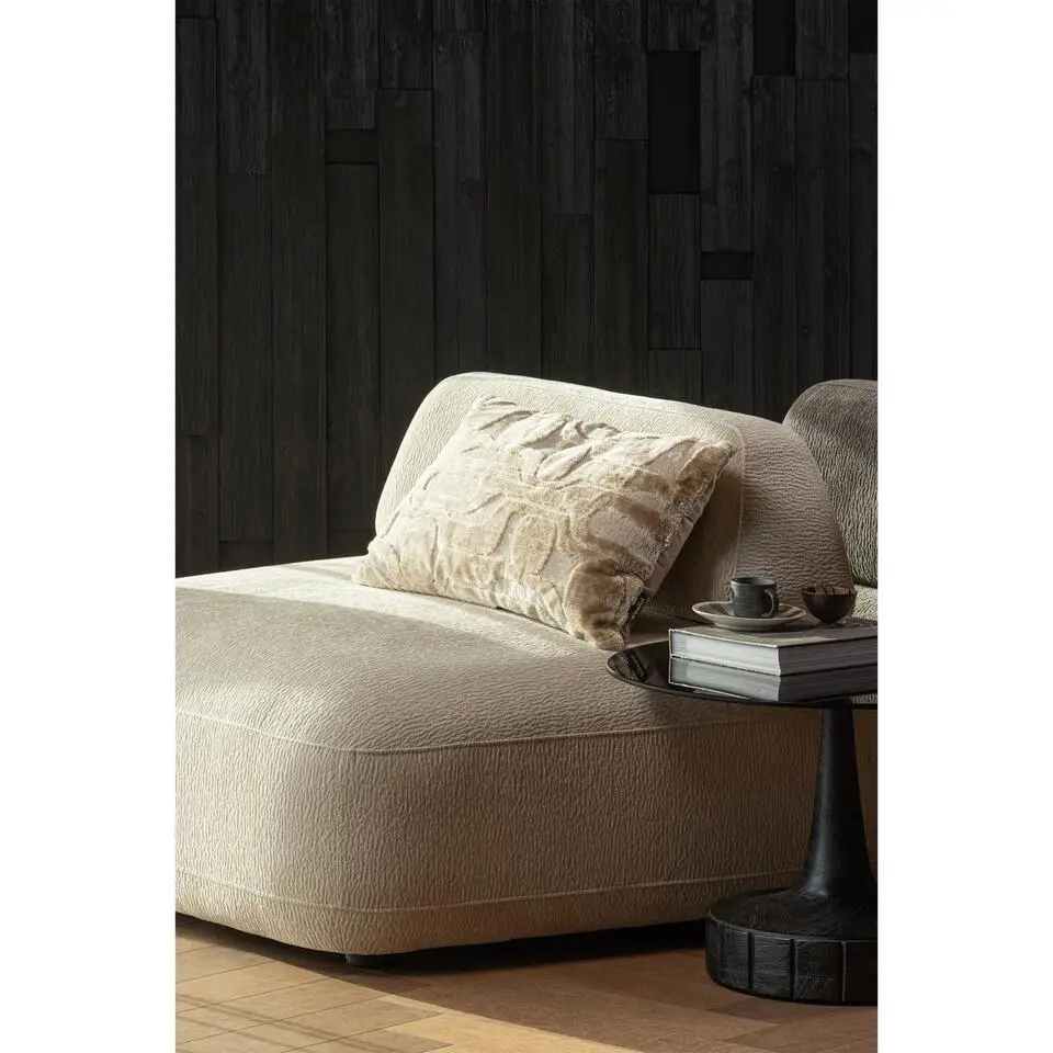 WOOOD Soya Bijzettafel - Mango Hout/Glas - Zwart - 43x60x60