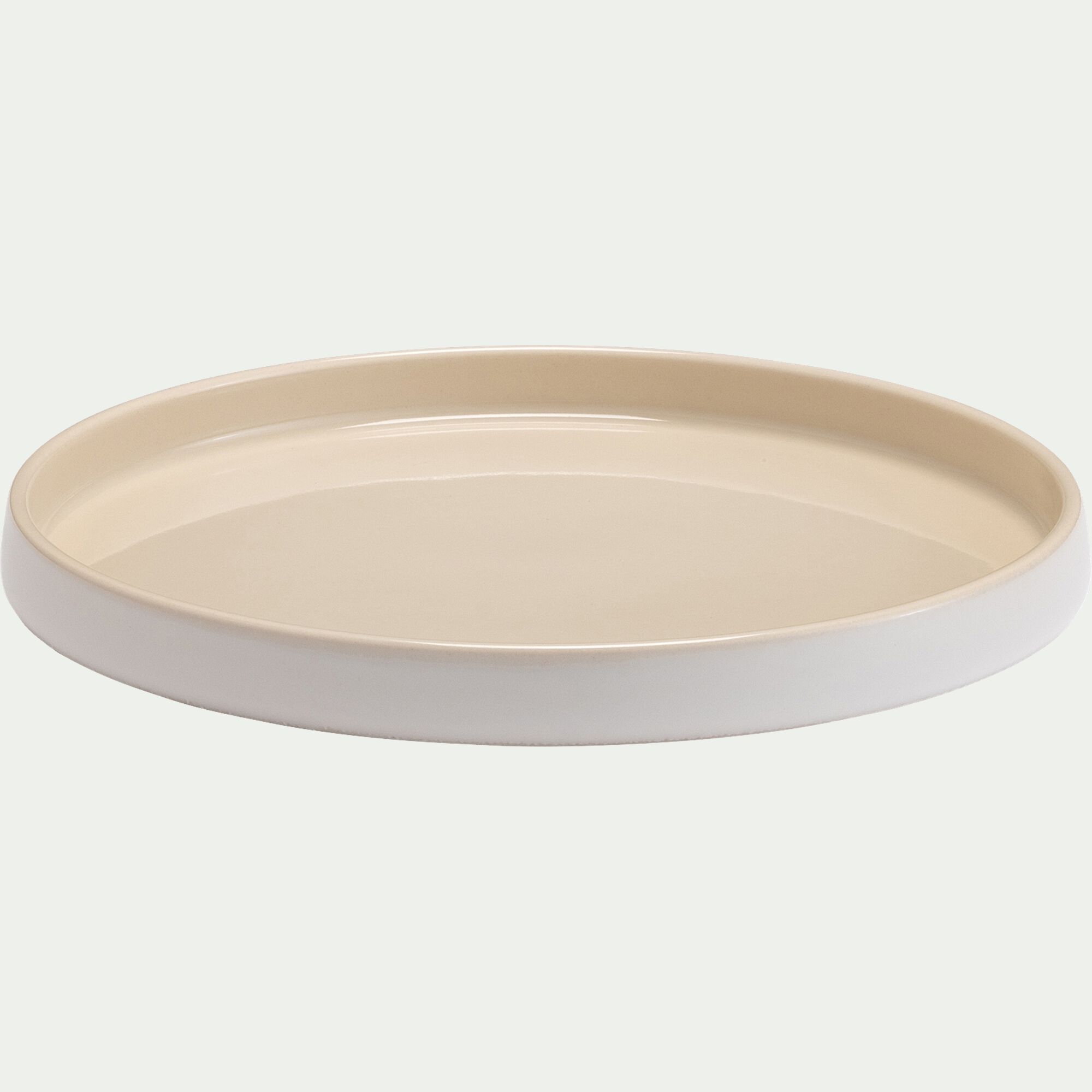 DIOGO - Assiette à dessert en grès D21,5cm - blanc