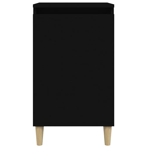 NNEVL Bedside Cabinet Black 40x35x70 cm Engineered Wood