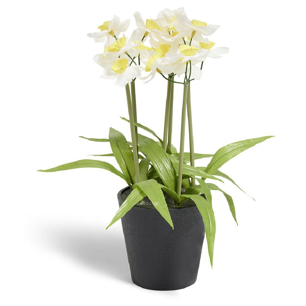 Narcisse artificiel en pot Ø28xH30cm
