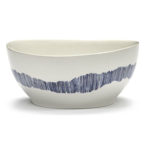 Ottolenghi Feast White With Blue Stripes Bowls 16cm | Set of 4