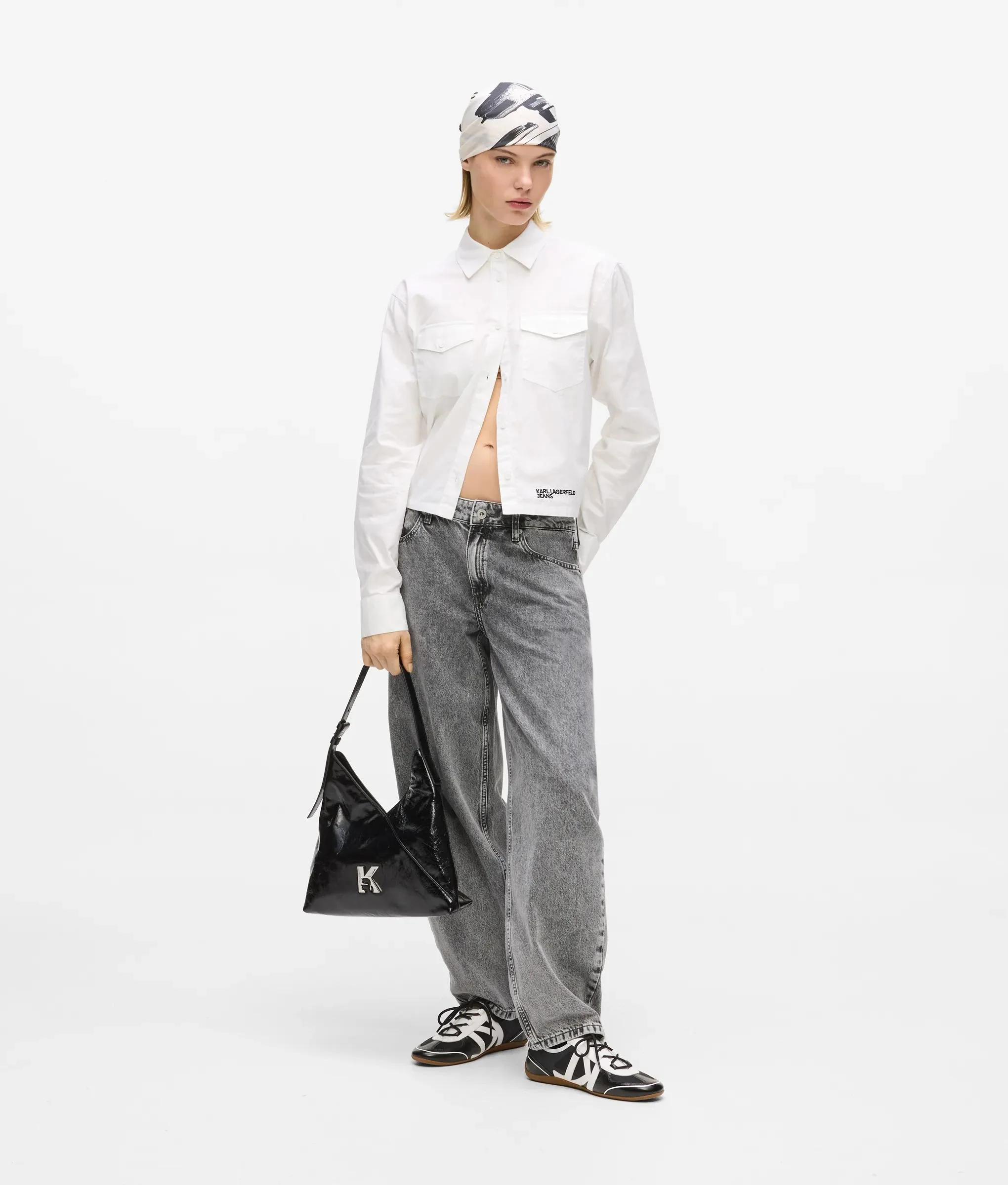 Sac en toile ultra-brillant au motif géométrique