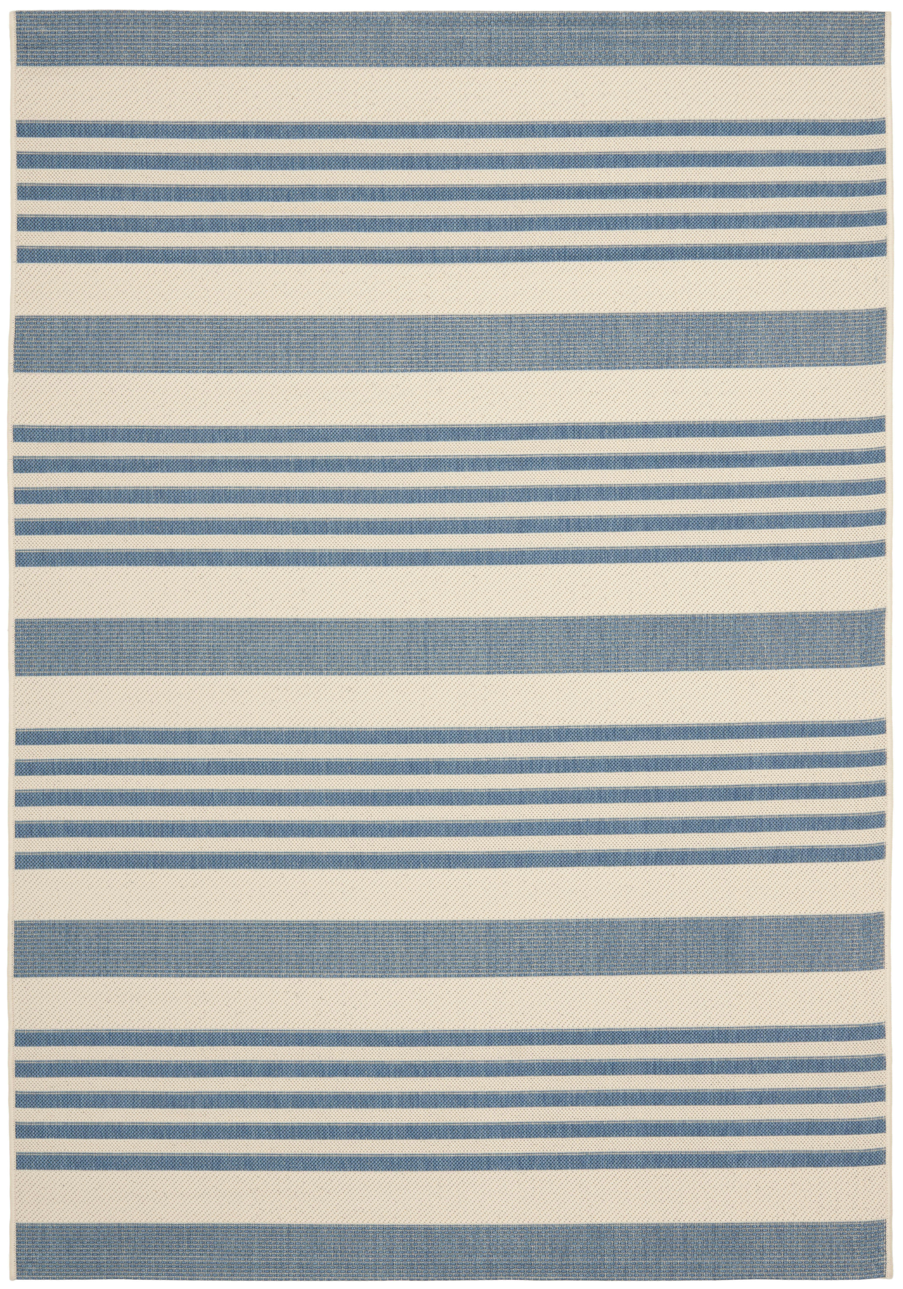 COURTYARD - Tapis interieur & exterieur en beige & bleu, 122 x 170 cm