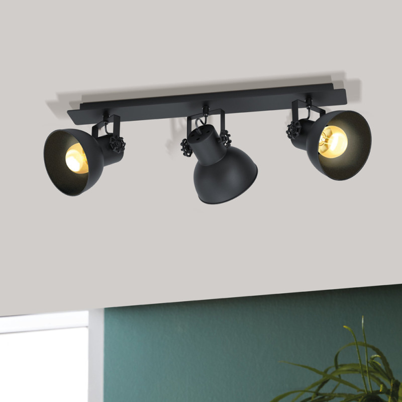 Spot Barnstaple 1 noir E27 3 x 40 W EGLO
