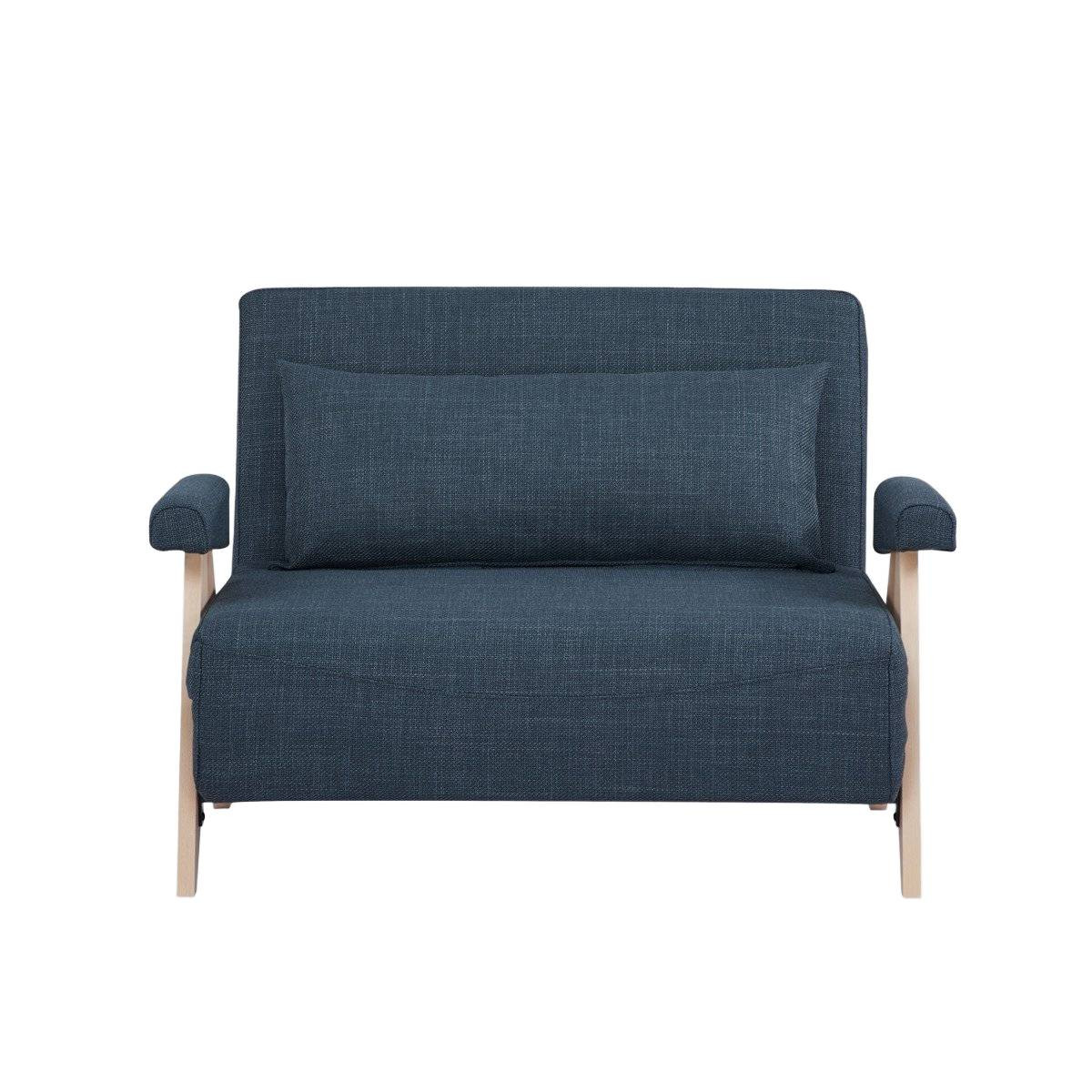Sofa CALORE 1-osobowa, z funkcją spania granatowa 117x90x82 cm HOMLA