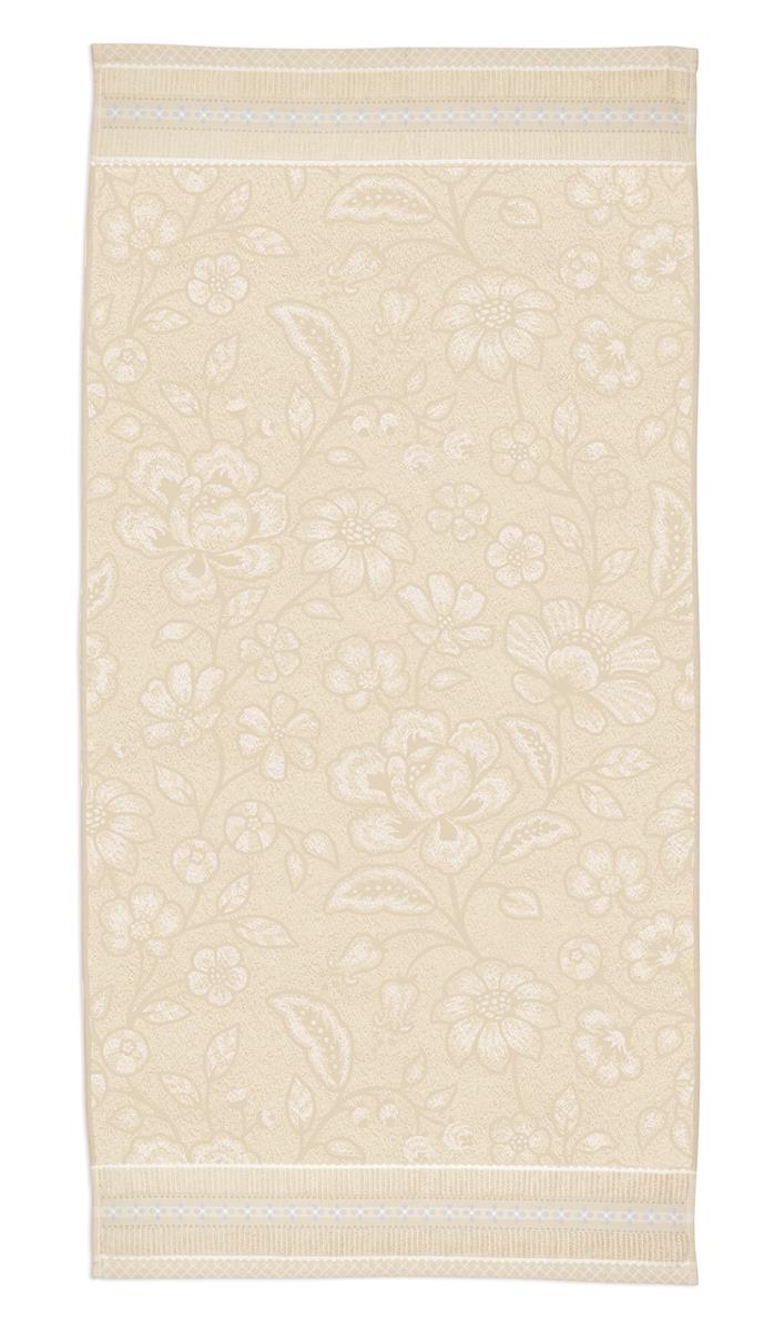 Pip Studio Jasmin Jacquard - Douchelaken - 70x140 - Zand