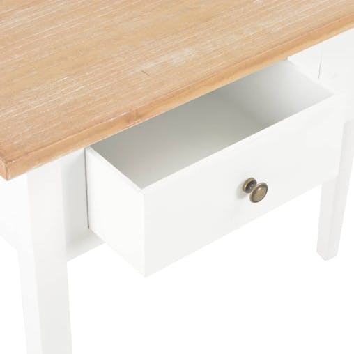 NNEVL Dressing Console Table White 79x30x74 cm Wood