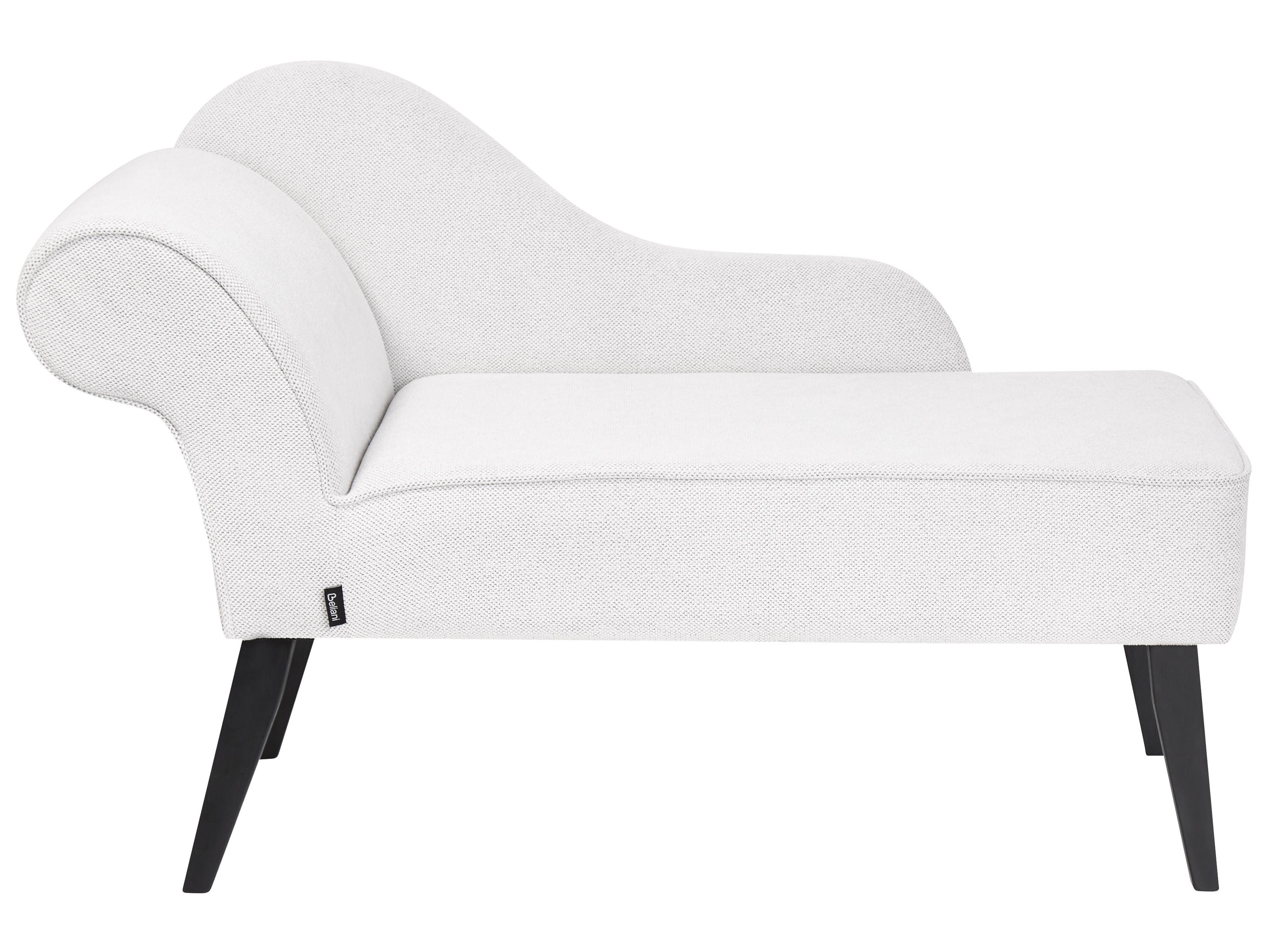 Left-Hand Chaise Longue BIARRITZ Fabric White