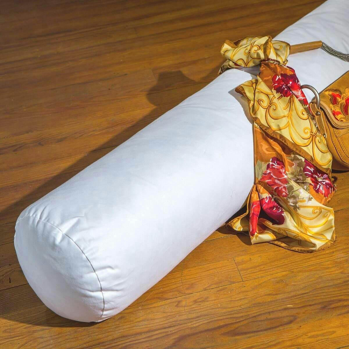 PREMIUM - Traversin naturel mi-ferme en plumes et duvet 180 cm