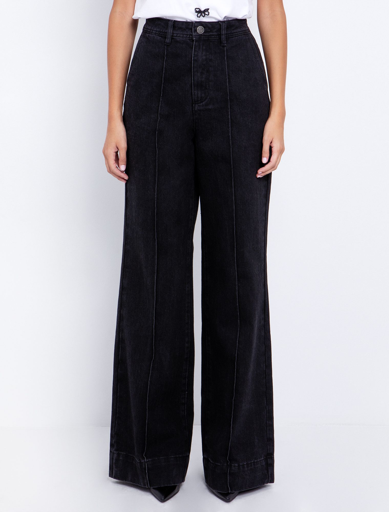 High rise τζιν με ραφή