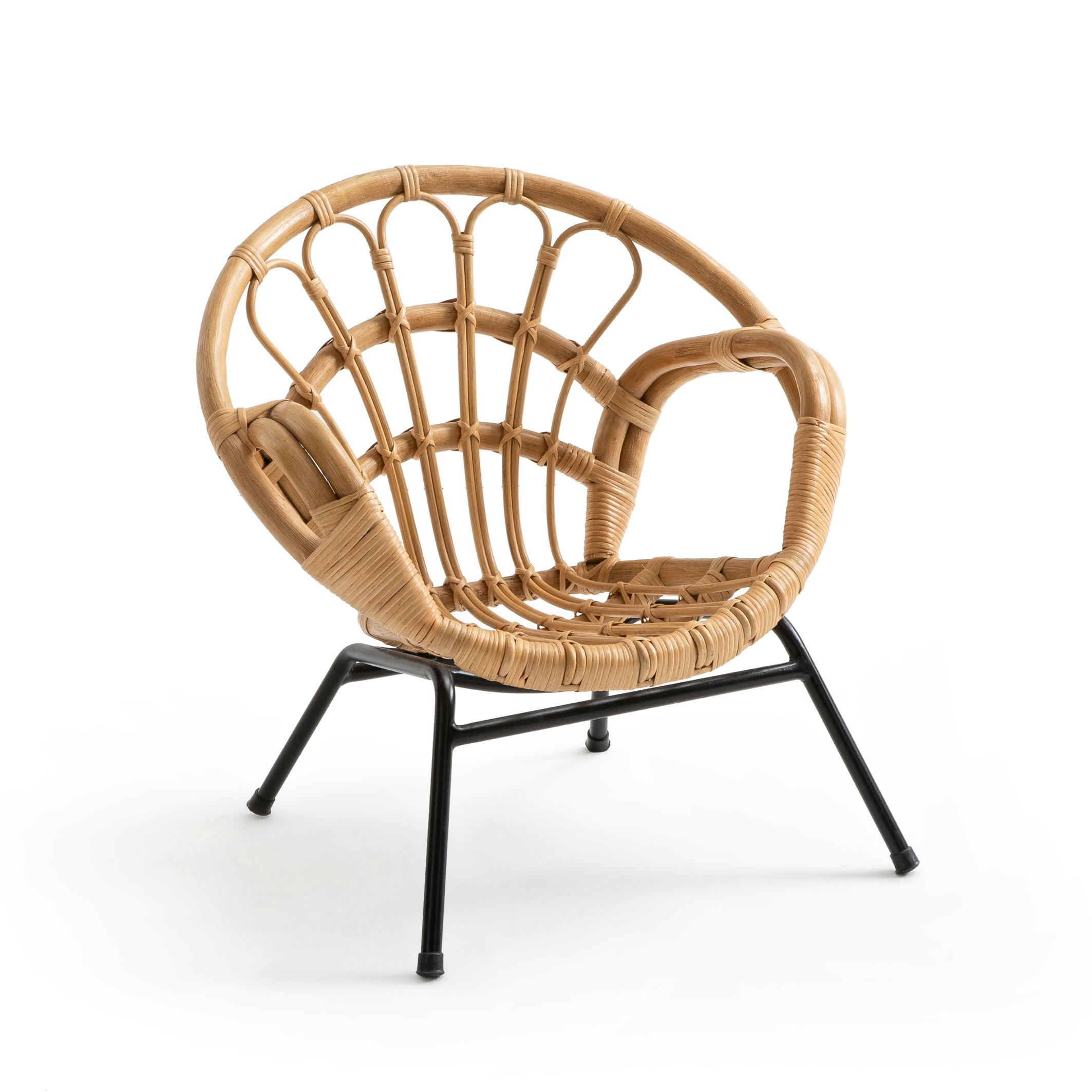 Fauteuil enfant vintage en rotin, Malu