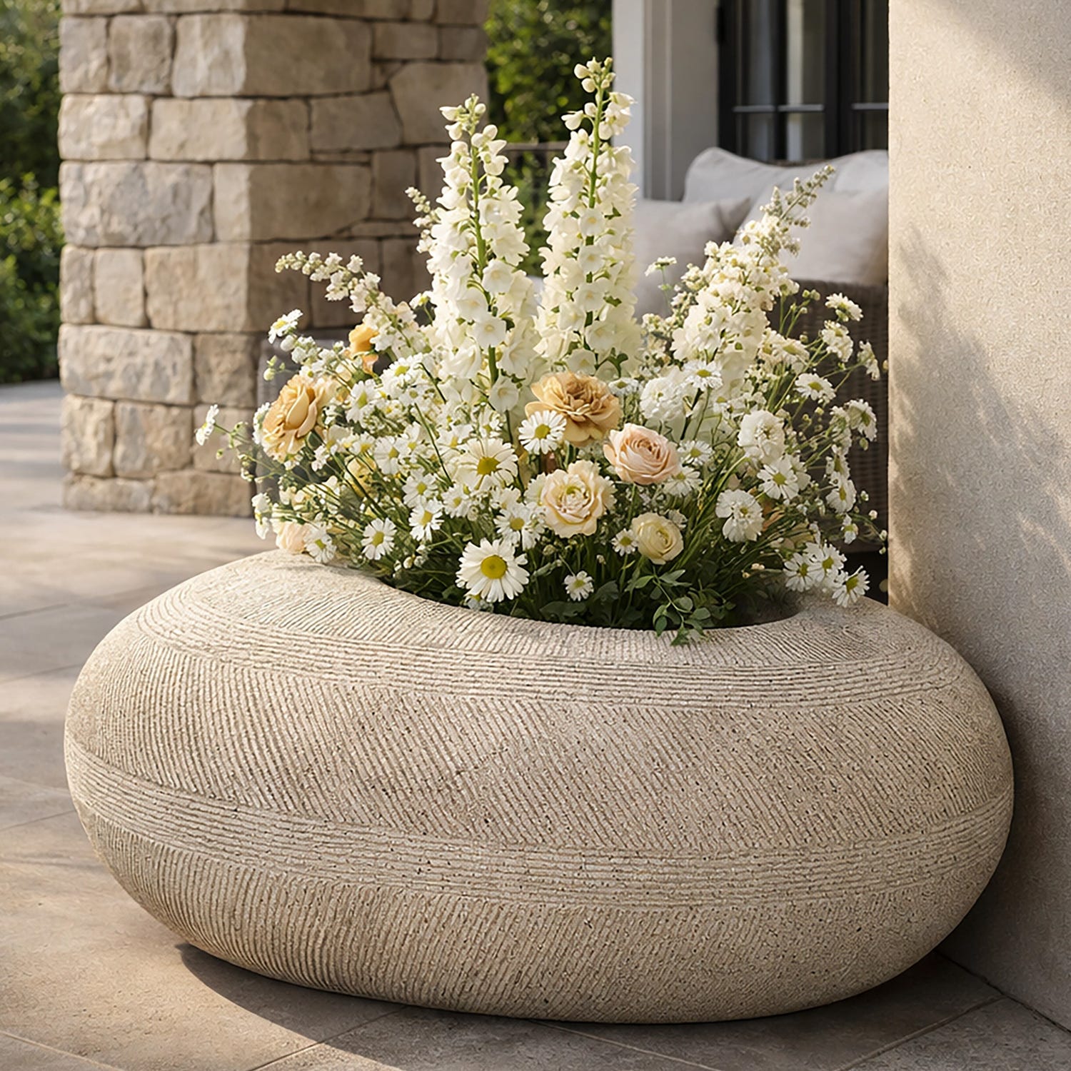 Porta vaso Stone 78,5 cm Mauro Ferretti