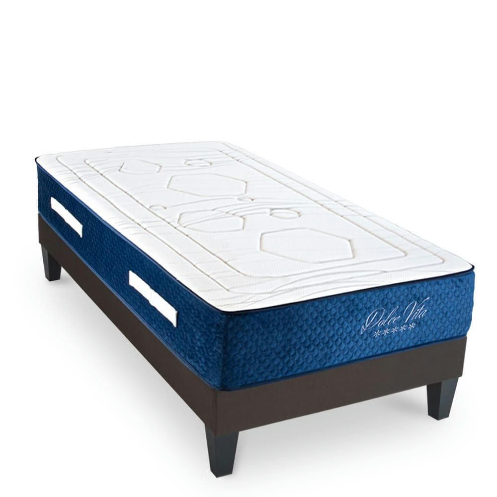 DOLCE VITA - Ensemble Matelas à Ressorts ensachés et sommier 90x190