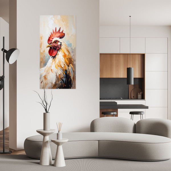 Naklejka na ścianę do salonu sypialni Feeby Kura Ptak Zwierzę 40x80