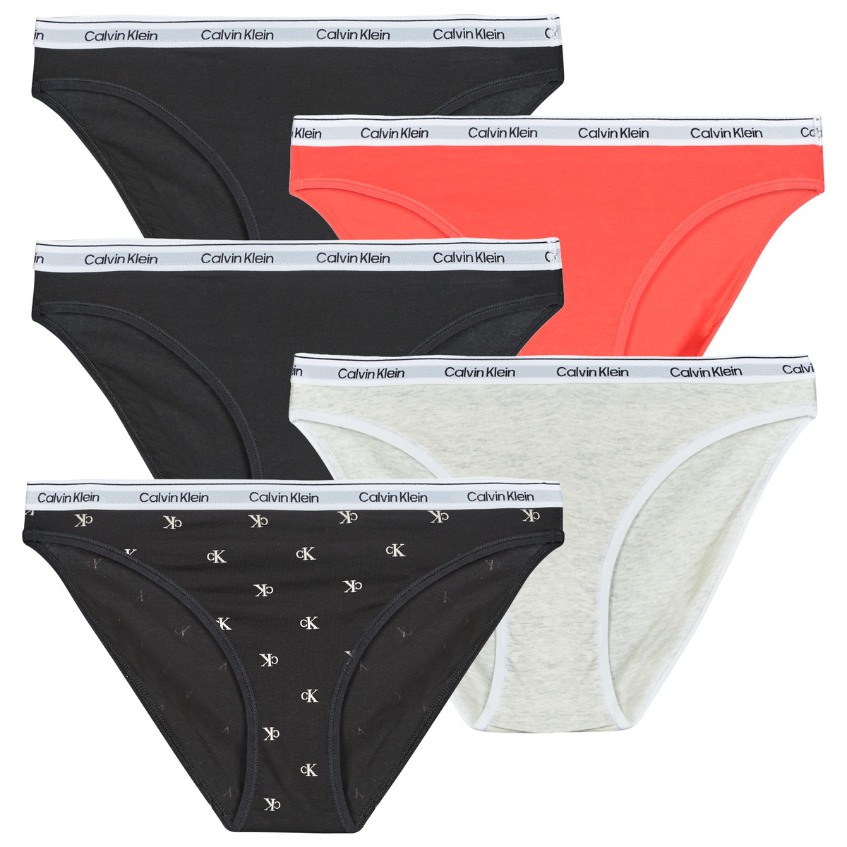 Calvin Klein Jeans - BIKINI X5 - Black / Grey / Red