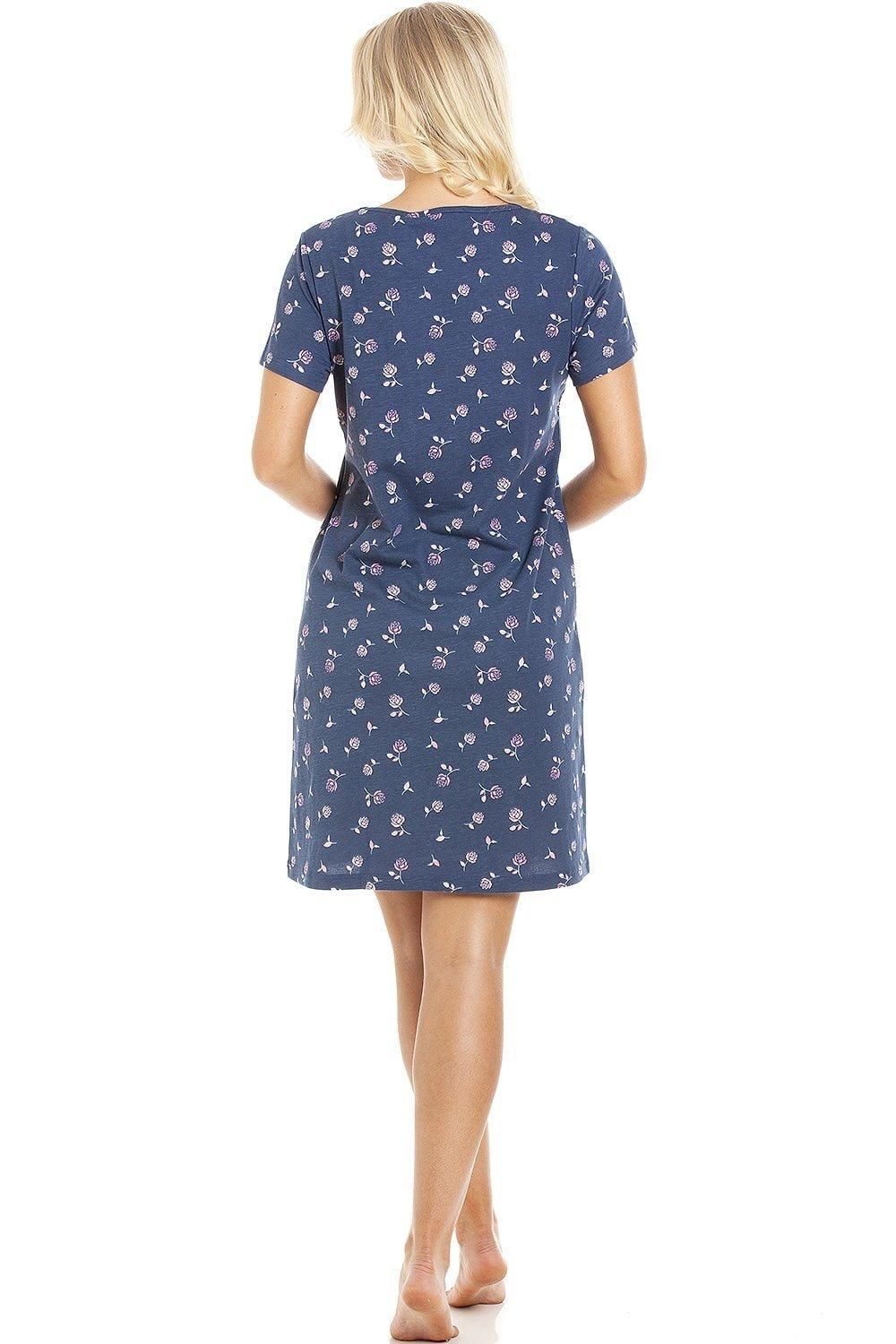 Camille Rose Floral Print Cotton Summer Nightshirt