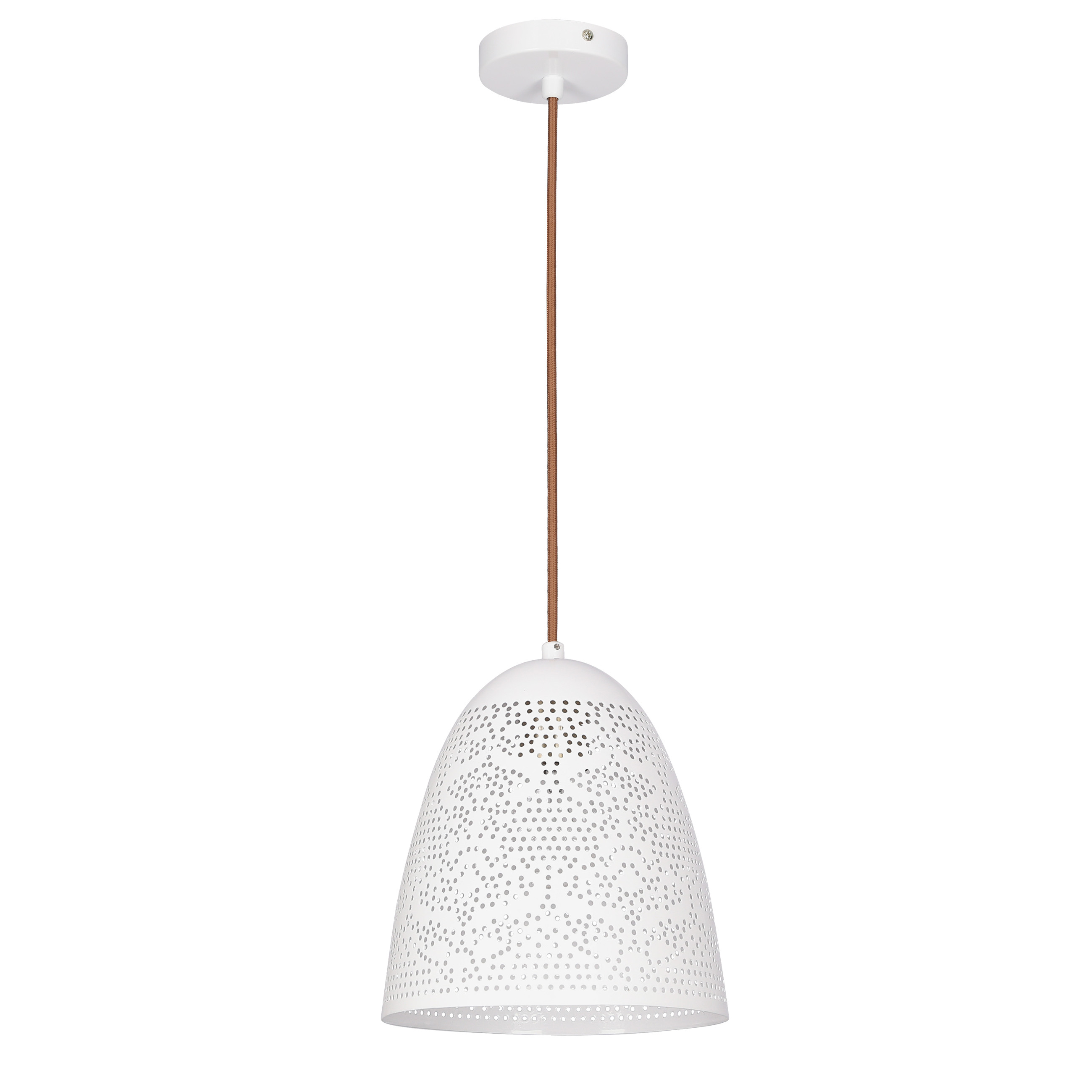 Lampa wisząca BENE 20/21 stożek 1x60w e27 ażurowy biały