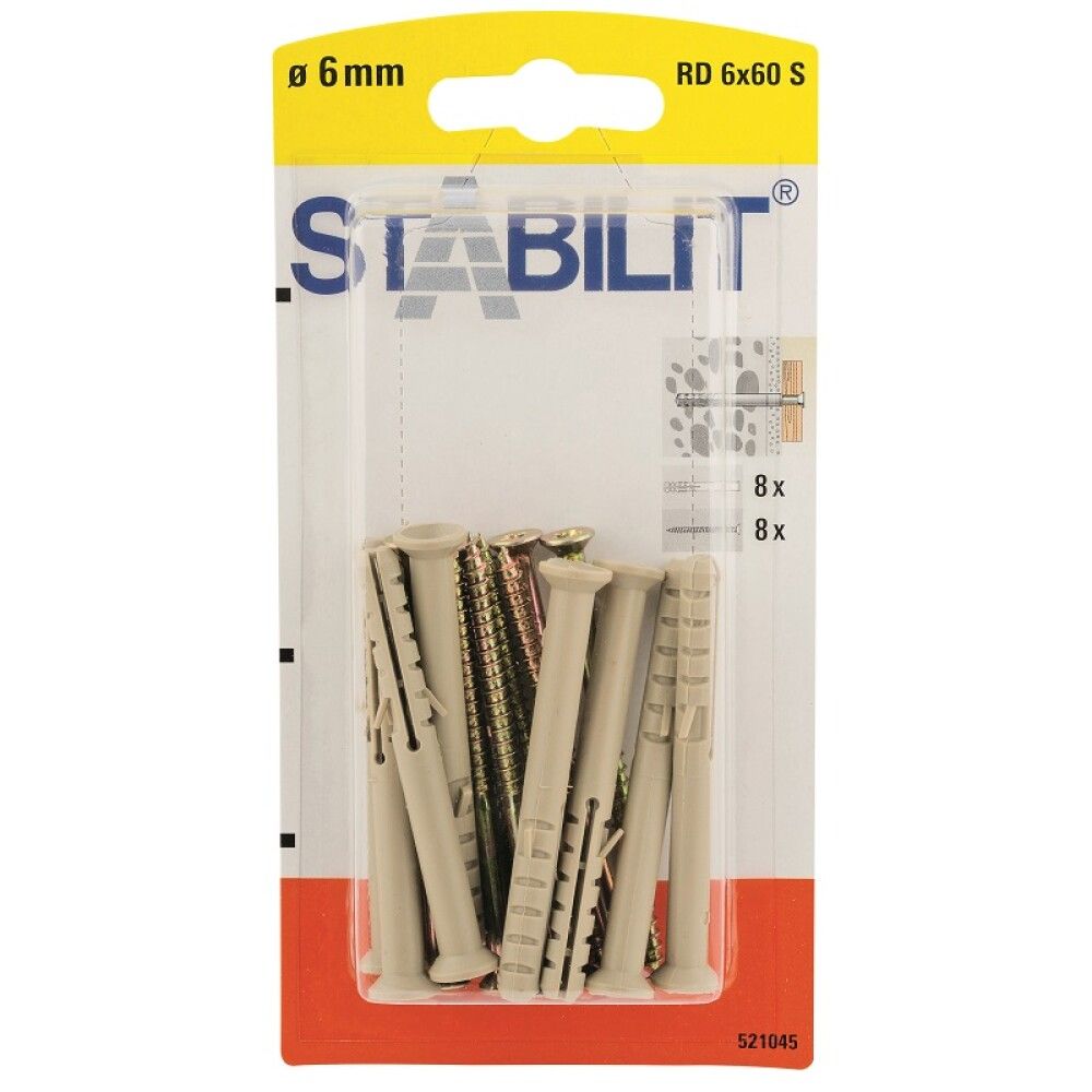 UNIVERSALPLUGG STABILIT 4X45MM 8STK