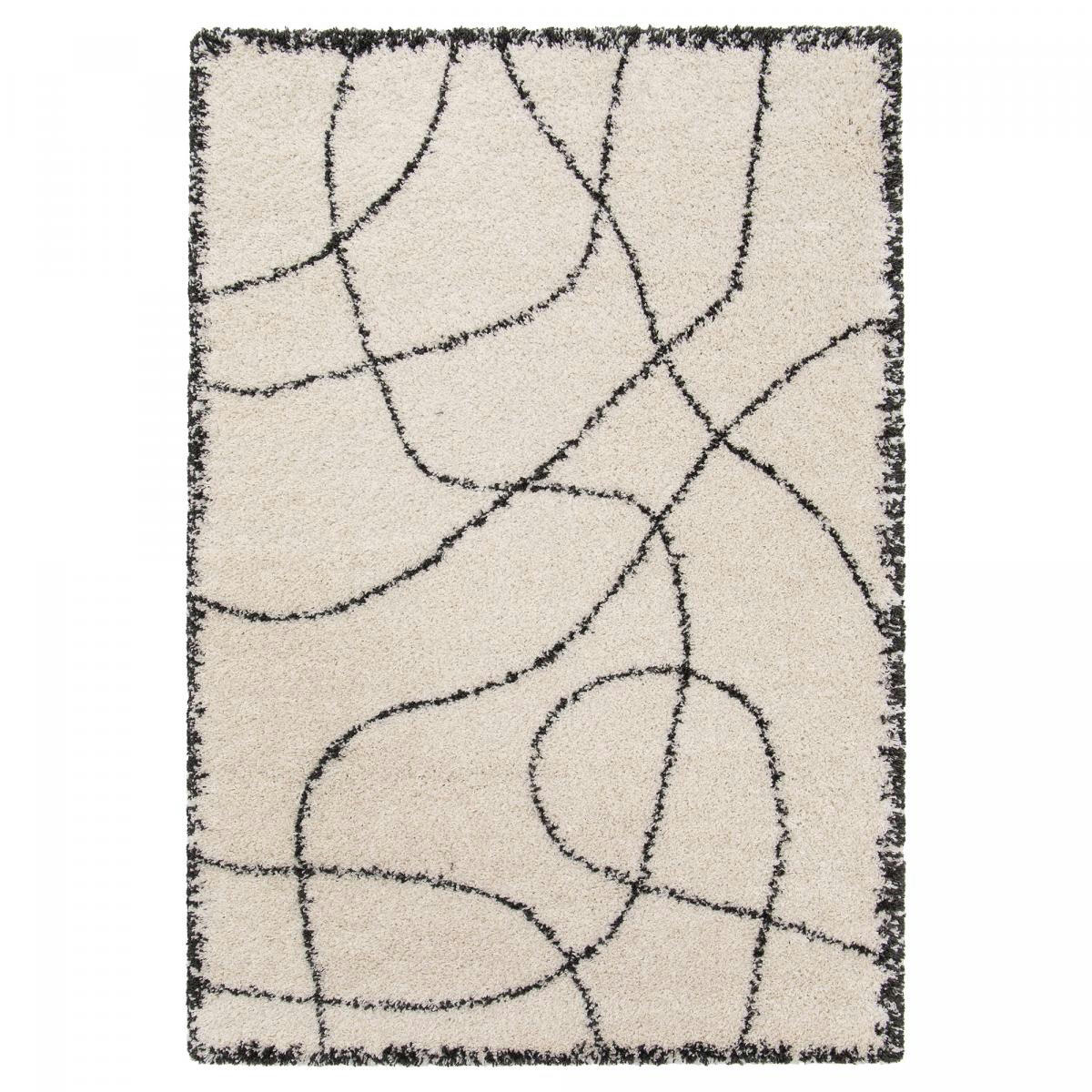 ARSTYLE - Tapis salon crème 120x170