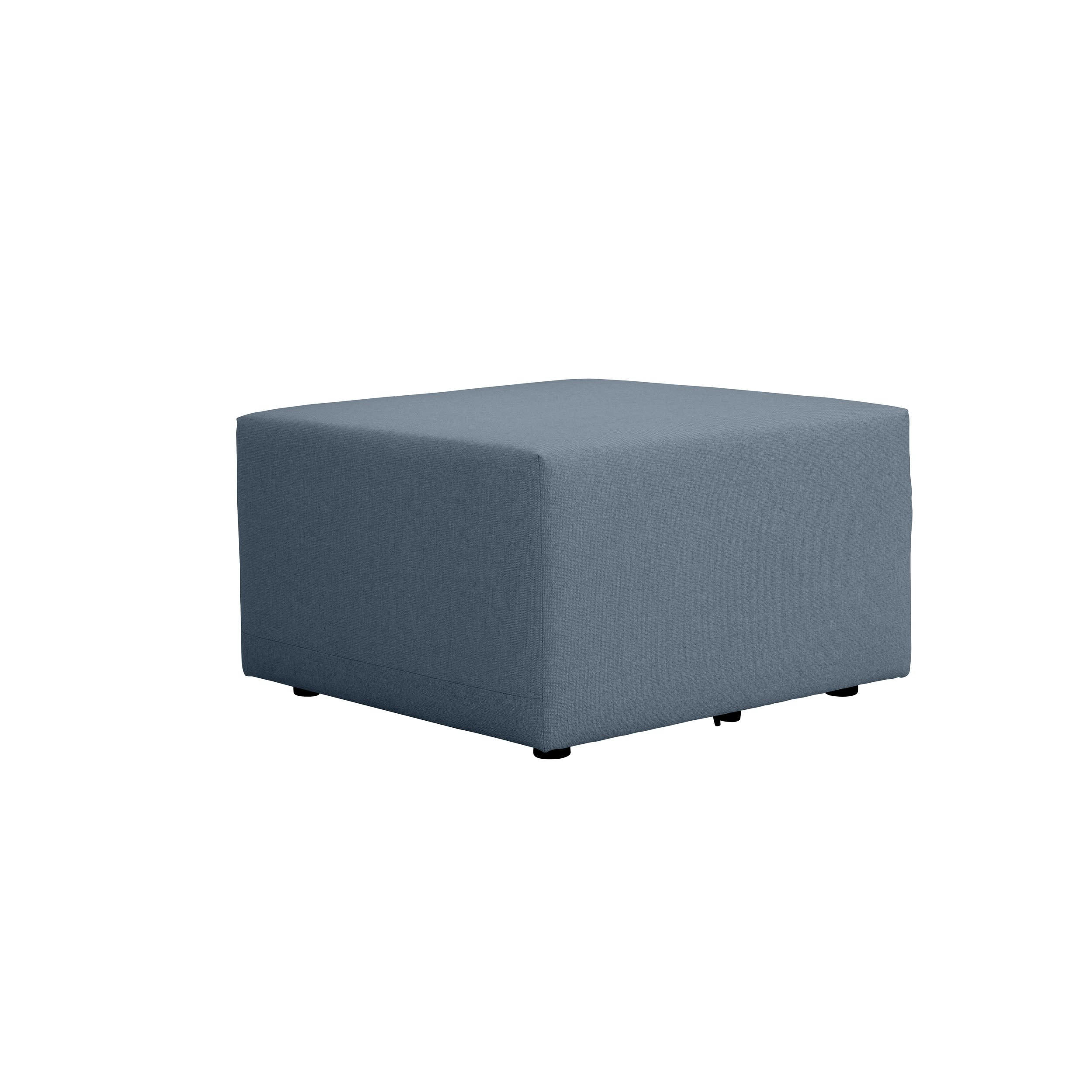 PINOT - Pouf pour canapé modulable en tissu bleu