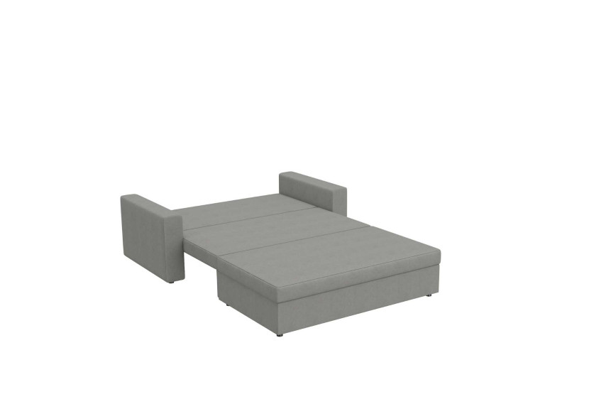 Sofa Rozkładana Dwuosobowa Pojemnik ARLO 2 ST Pufą Zielona z Funkcją Spania