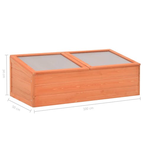 NNEVL Greenhouse Wood 100x50x34 cm