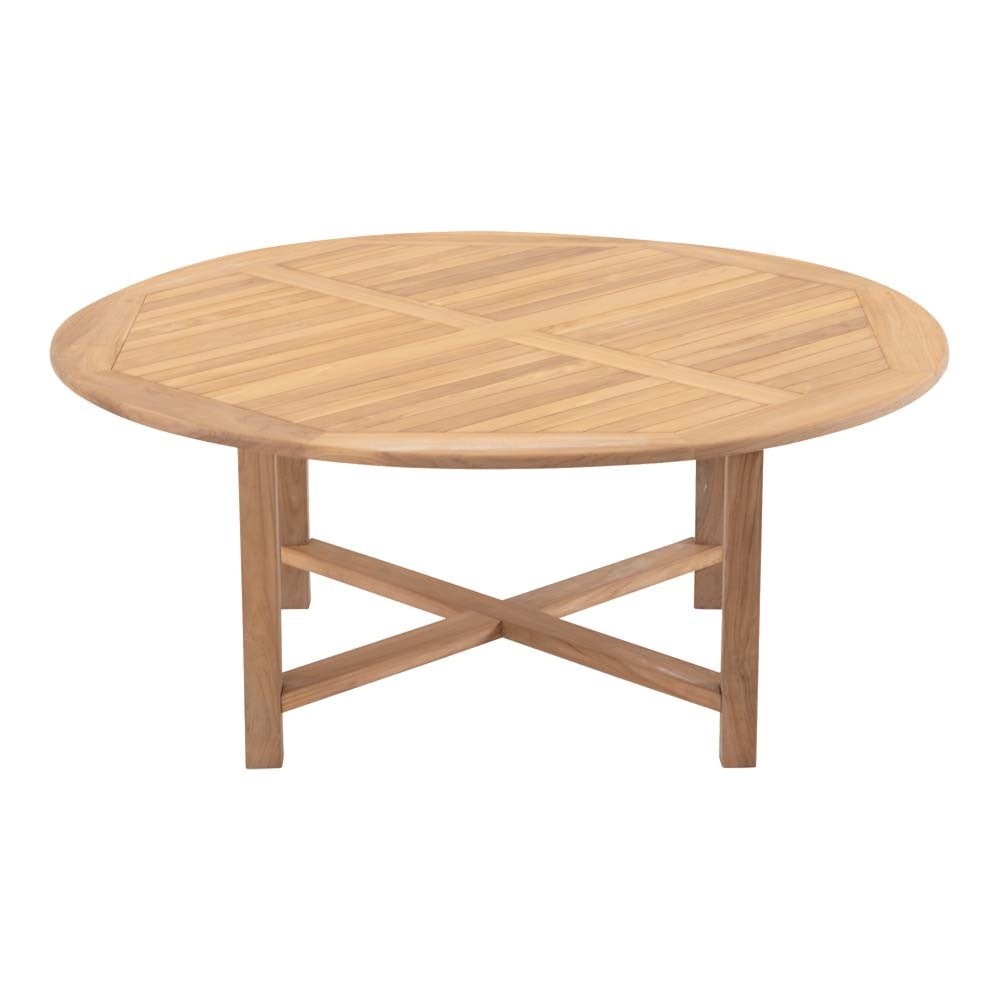 Lesli Living tuintafel teak - zwart - Ø120x75cm