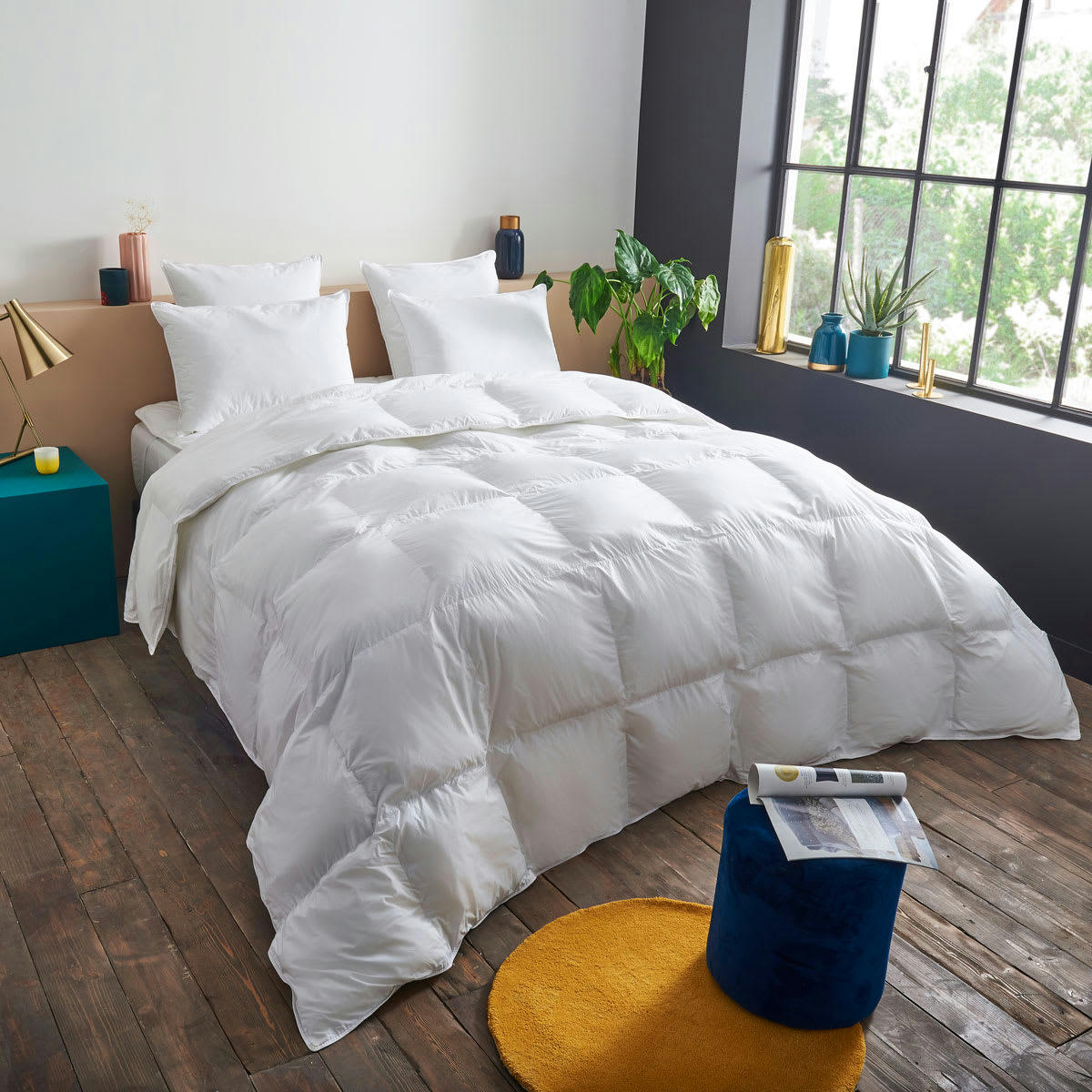 JEANNETTE - Couette CHAUDE Sensation Duvet - Coton  140x200 cm - Wake Me Green