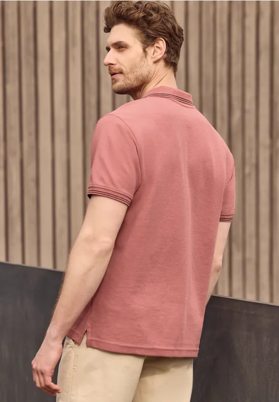 Kurzarm Poloshirt mit Struktur