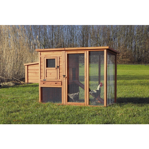 Hühnerstall »Natura «, BxHxT: 77 x 105 x 170 cm, braun, mit Freigehege