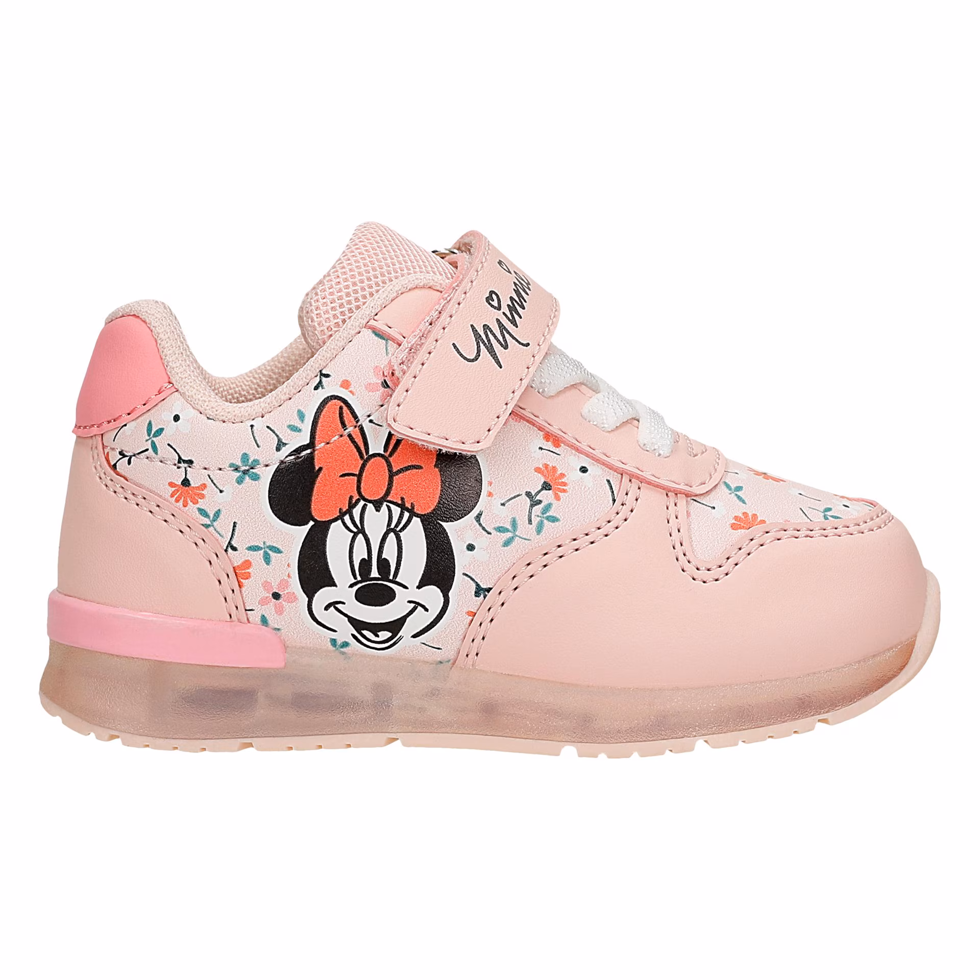 Różowe sneakersy Minnie Mouse ze świecącą podeszwą BARTEK 87027-15