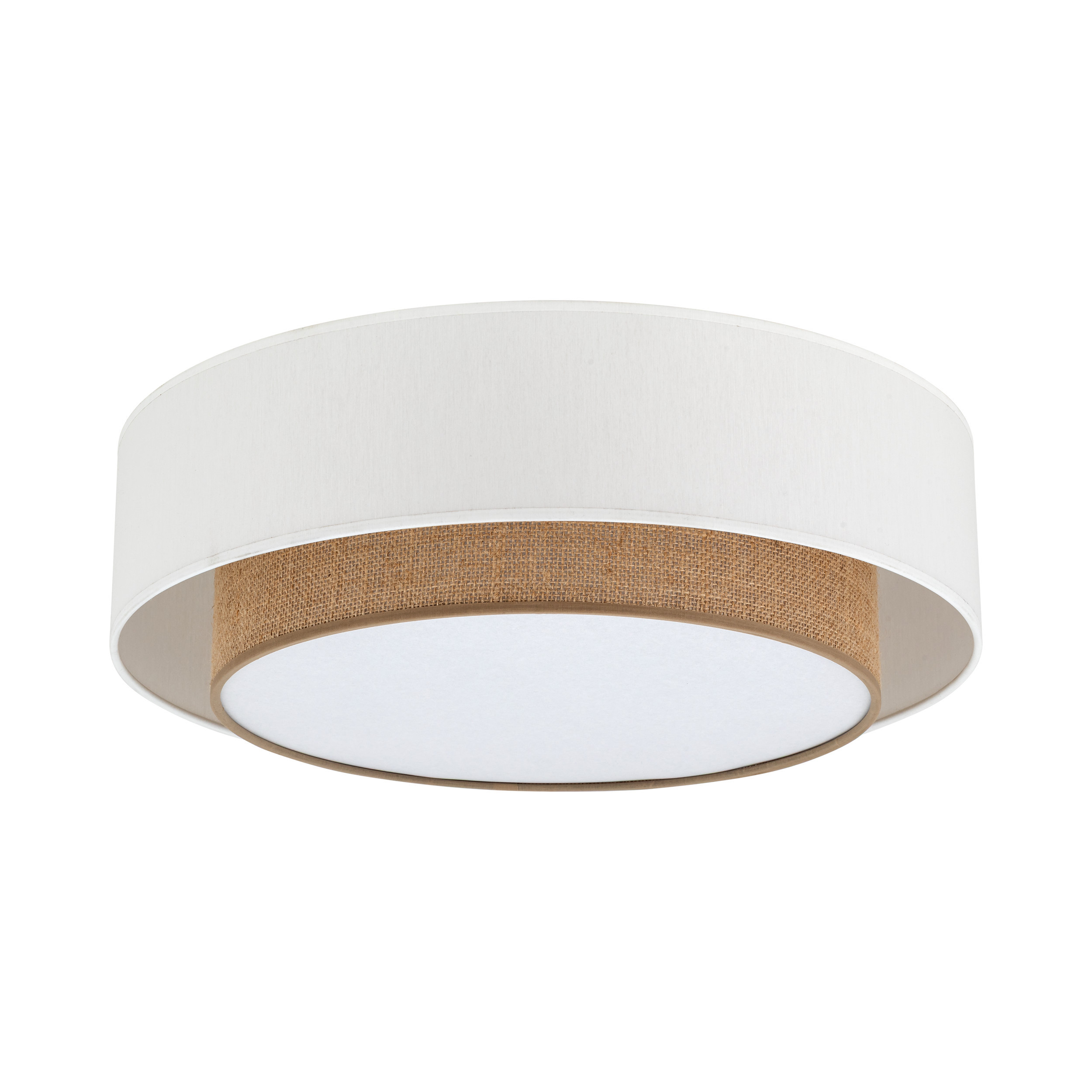 Plafon Tk Lighting Duo 4X E27 Abażur 50Cm Biały Juta