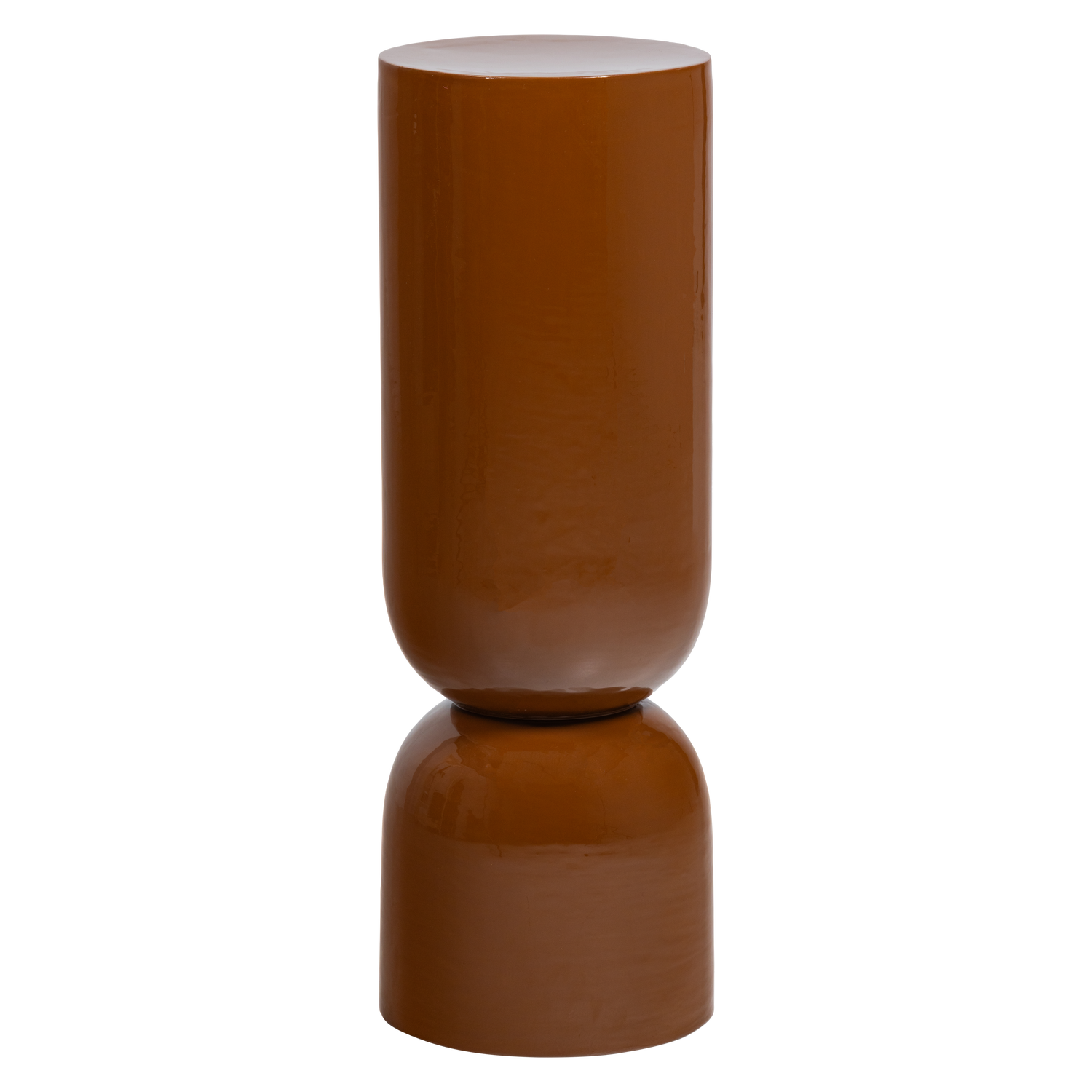 WOOOD pot hoog Toval - Metaal - Hoogglans Honinggeel - 95x32x32