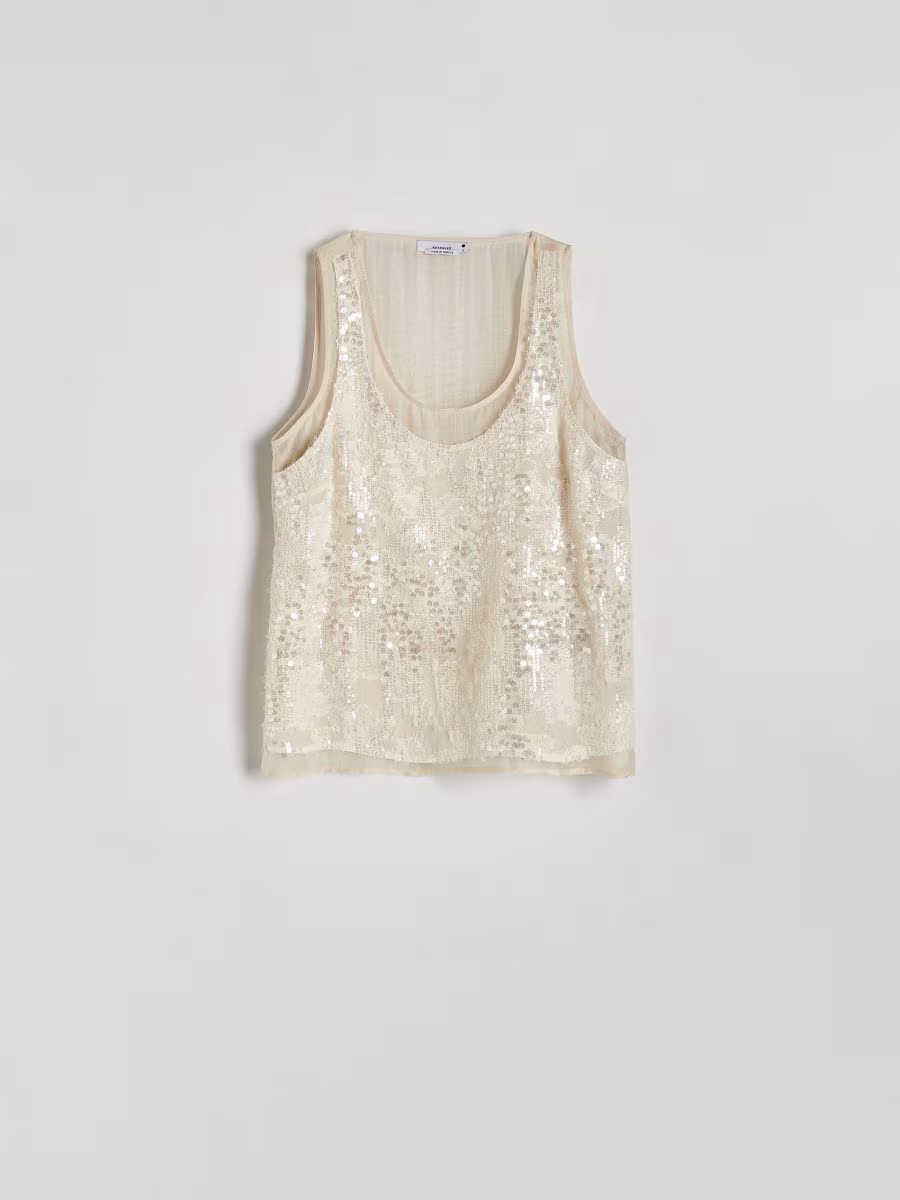 Lyocell Sequin Blouse