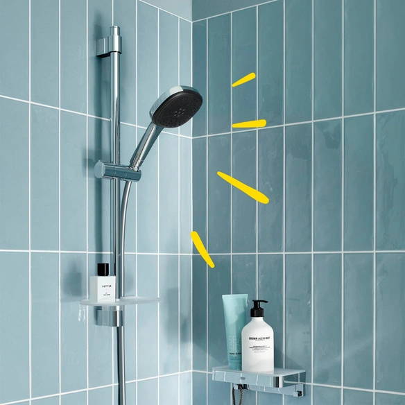 Brausestange »Vitalio Comfort 110«, Set, 2 Strahlarten (Jet, Rain), chromfarben