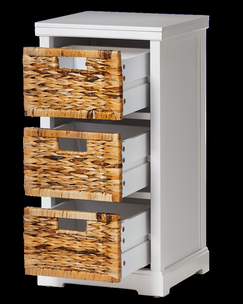 For Living 3-Drawer Storage Cabinet, White