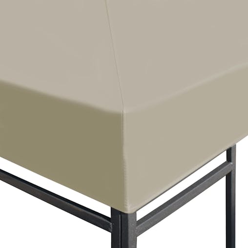 NNEVL Gazebo Top Cover 310 g/m&sup2; 3x3 m Beige