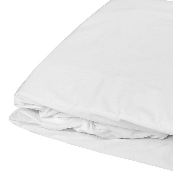 Drap housse élastiqué en 100% coton peigné (180x200 cm - Blanc)