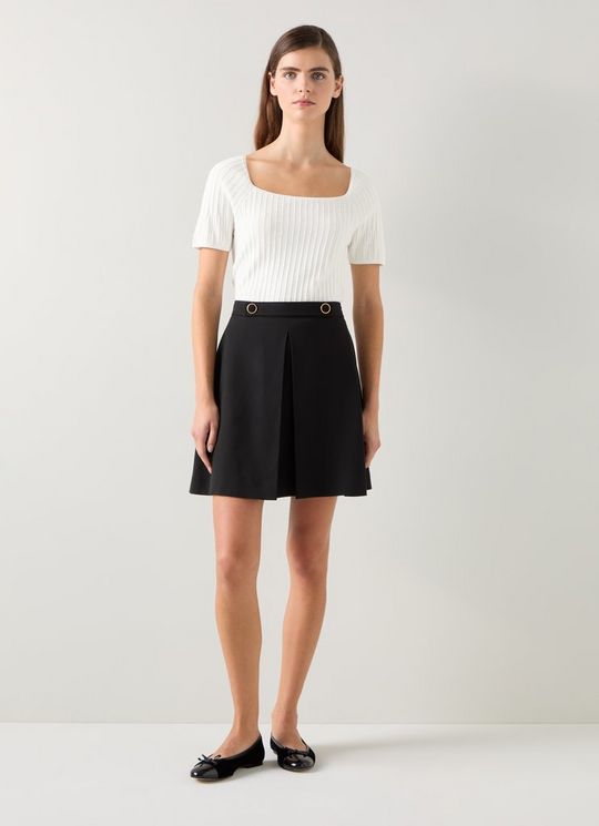 Maria Ivory Beaded Knitted Top