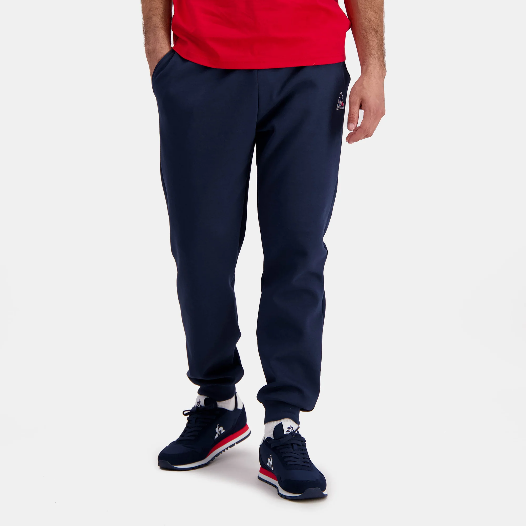 Pantalon Essentiel double face avec badge logo brodé