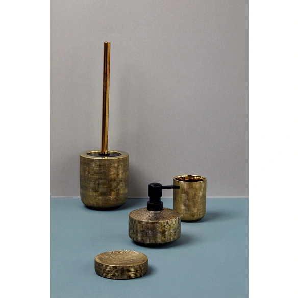 Bad-Accessoire-Set »Rivara«, goldfarben, Keramik