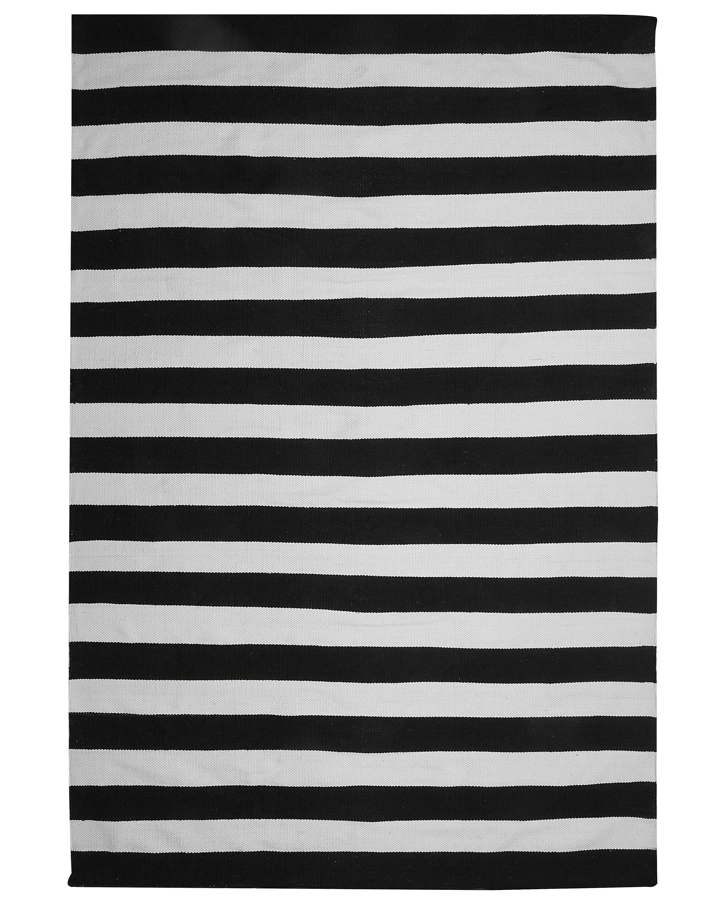Outdoor Rug TAVAS Black/ White 140 x 200 cm