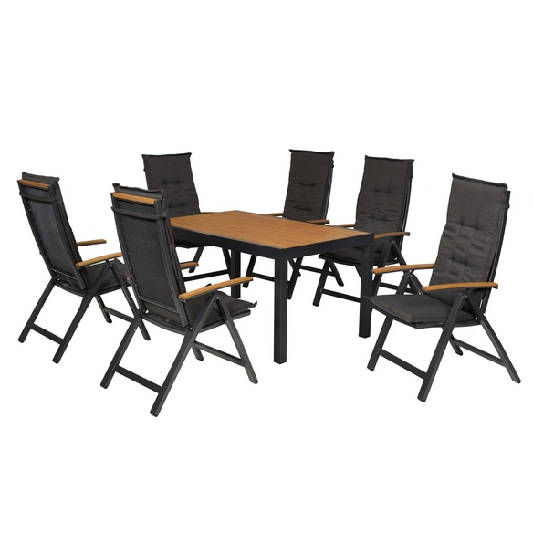 Gartenmöbel-Diningset »Itanos«, 3 tlg., 6 Sitzplätze, Aluminium