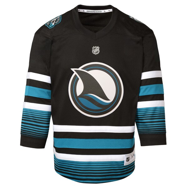 San Jose Sharks Youth Alternate Replica Jersey - Black