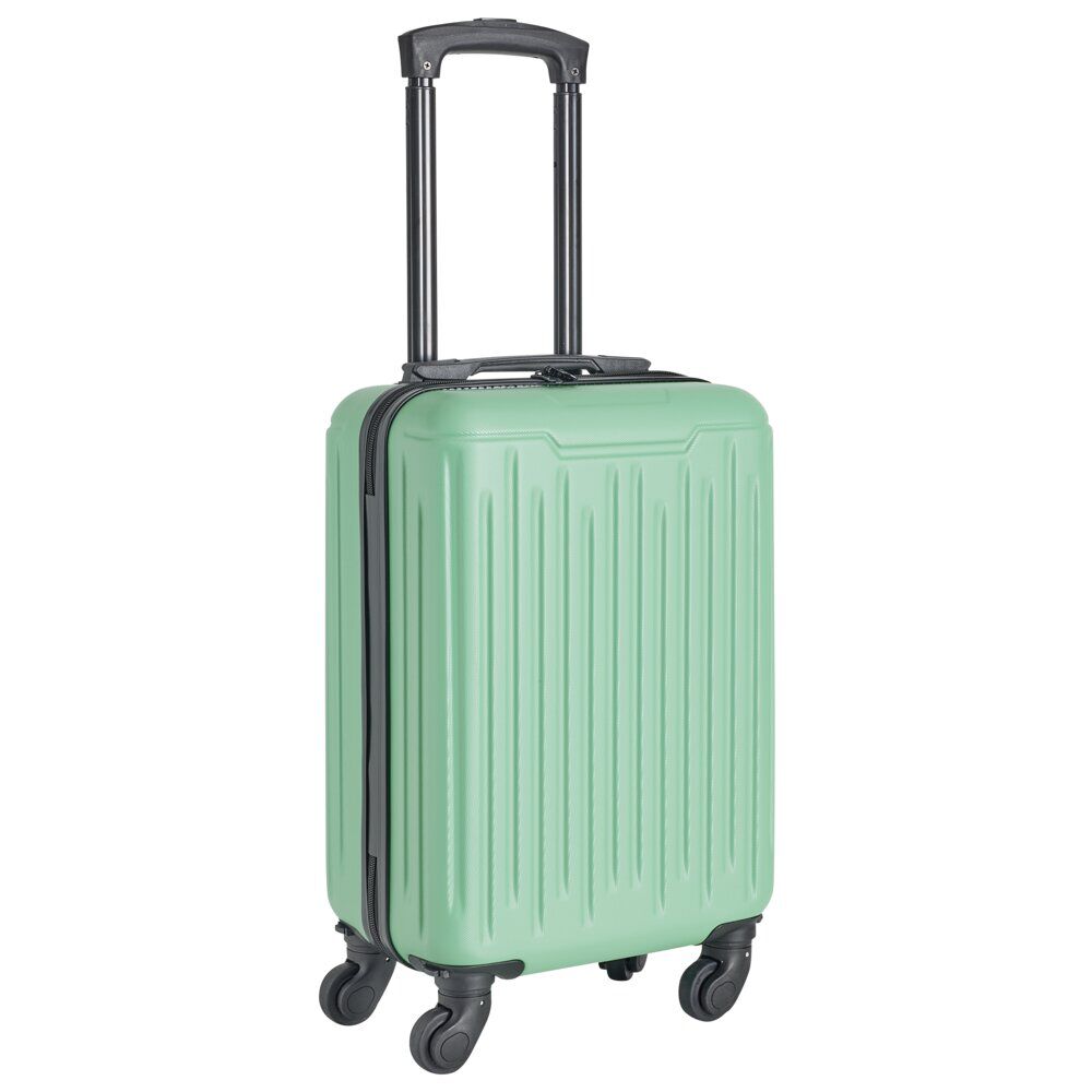 Valise cabine 26L lowcost trolley 4 roulettes amovibles plastique ABS vert