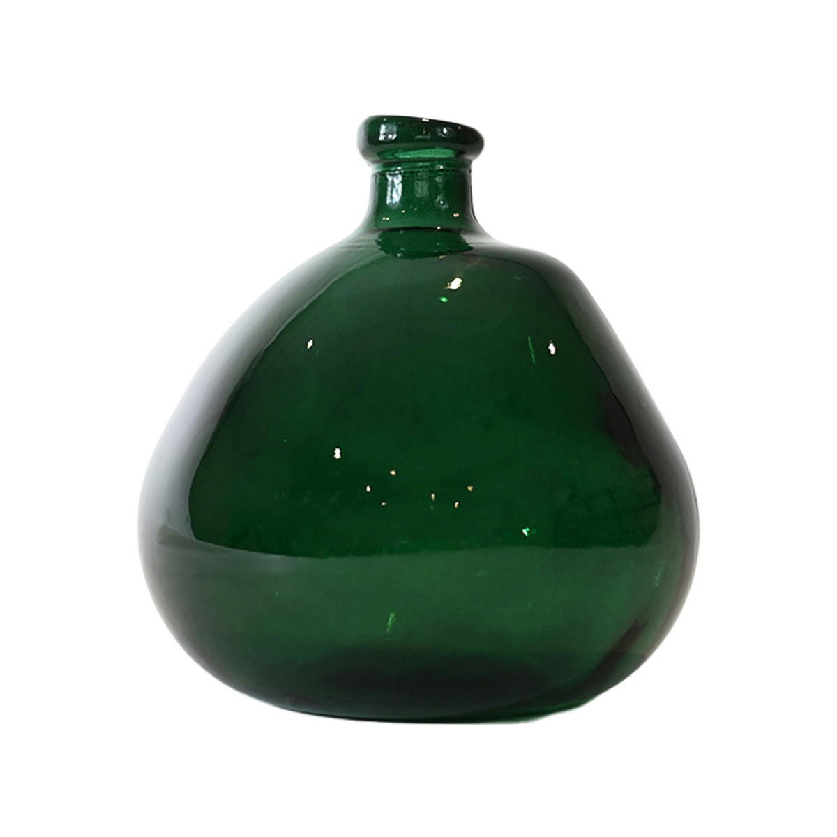 SCANDIC - Vase en verre recyclé Vert Emeraude 23 cm
